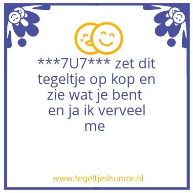 Tegeltje: janus