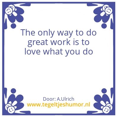 Tegeltje: Werk