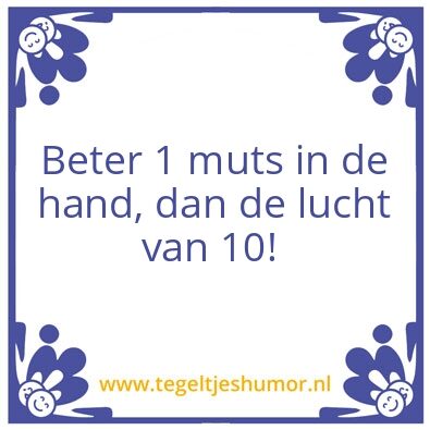 Tegeltje: Muts