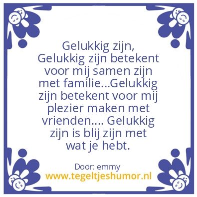 Tegeltje: Geluk