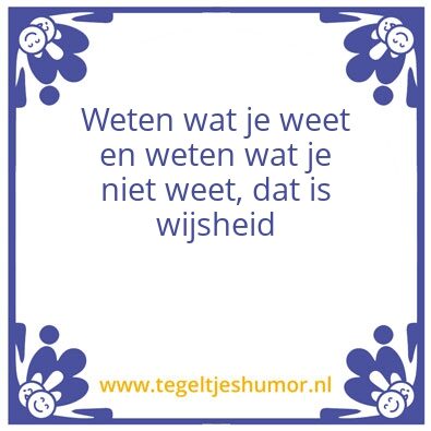 Tegeltje: Wijsheid