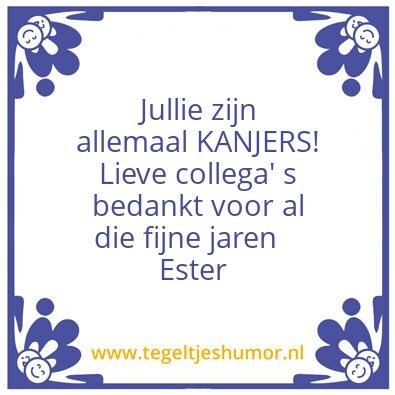 Tegeltje: Kanjers