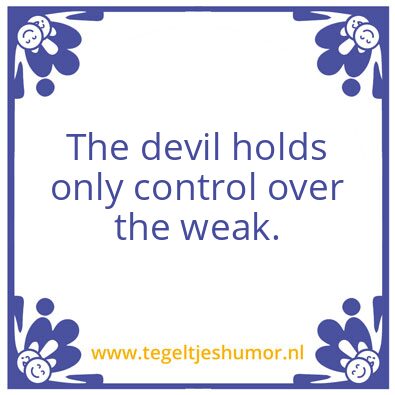 Tegeltje: control.