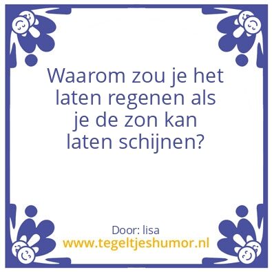 Tegeltje: vrolijk