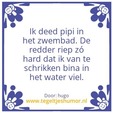 Tegeltje: mop