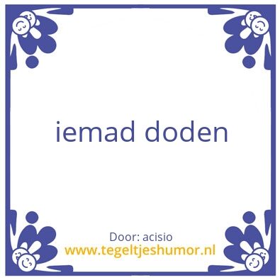 Tegeltje: accisio