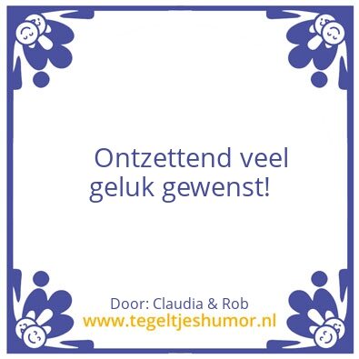Tegeltje: Rianne en Bernhard