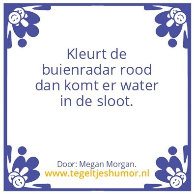 Tegeltje: weersvoorspelling