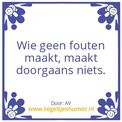 Tegeltje: Fouten