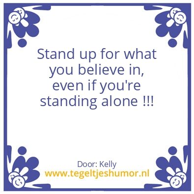 Tegeltje: Believe