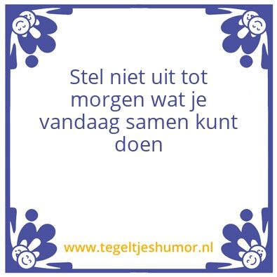 Tegeltje: Samen