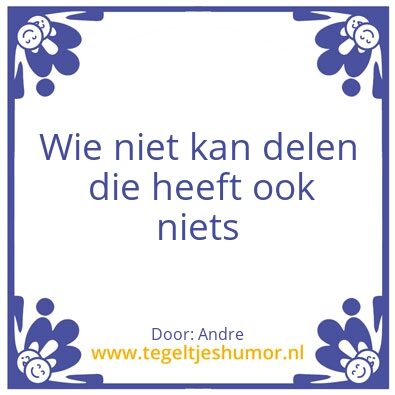 Tegeltje: Delen