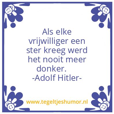 Tegeltje: Vrijwillig