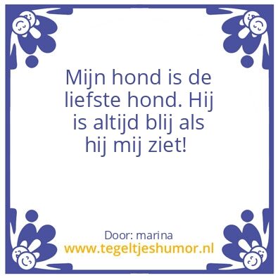 Tegeltje: honden.