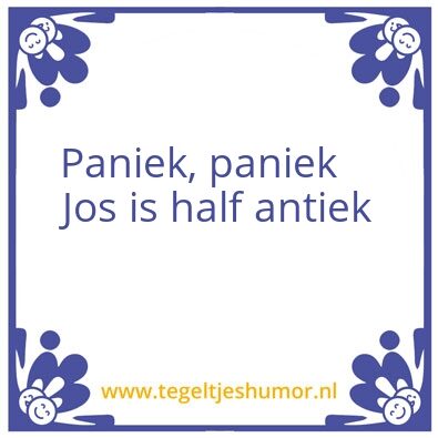 Tegeltje: Paniek