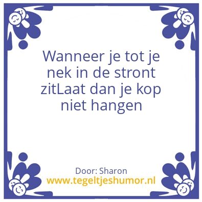 Tegeltje: Kop op!