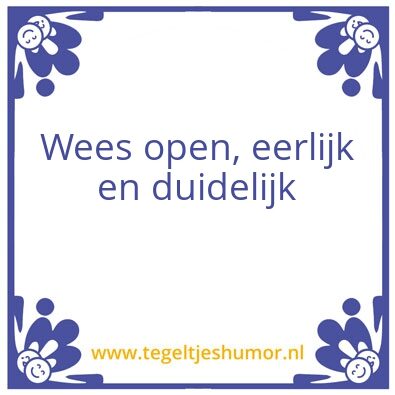 Tegeltje: Geen