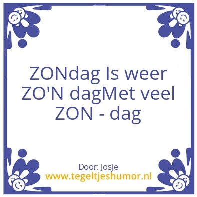 Tegeltje: Zondag