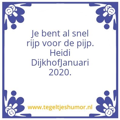 Tegeltje: Pijp