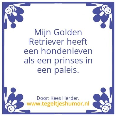Tegeltje: Hondenleven.
