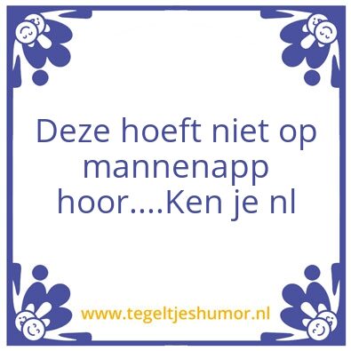 Tegeltje: Mannen