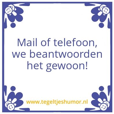 Tegeltje: Team klantenservice