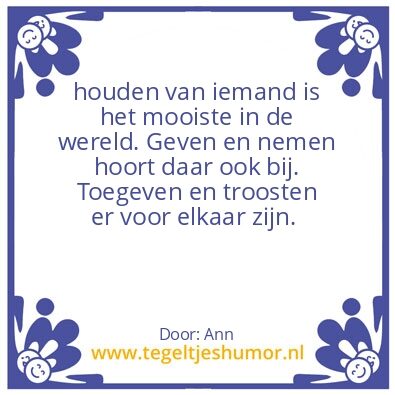 Tegeltje: Houden van