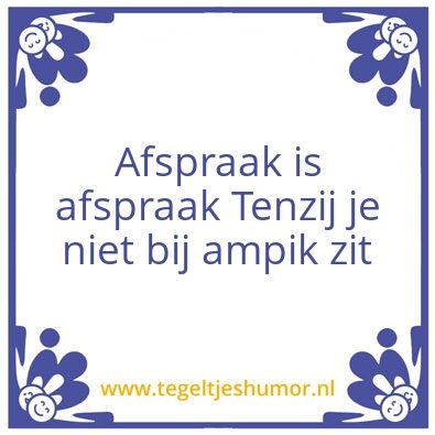 Tegeltje: Ampik fags