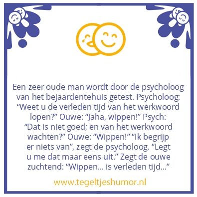 Tegeltje: Verleden tijd