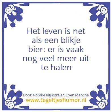 Tegeltje: Een blikje bier