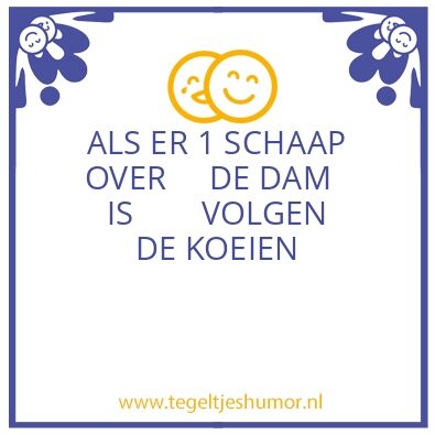 Tegeltje: BEH!
