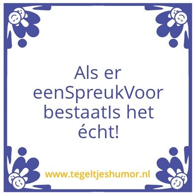 Tegeltje: Zeker en vast