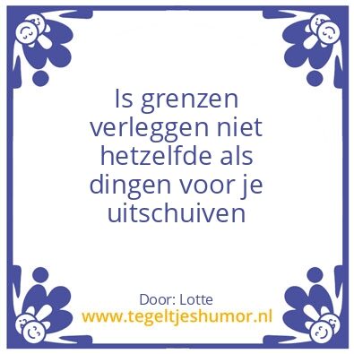 Tegeltje: Grenzen