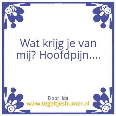 Tegeltje: Ida
