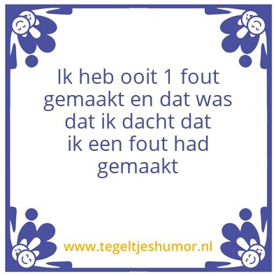 Tegeltje: Fouten maken