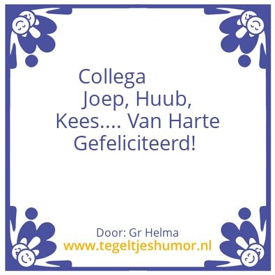 Tegeltje: Heppiiii burssssdeeejjj 2 joe