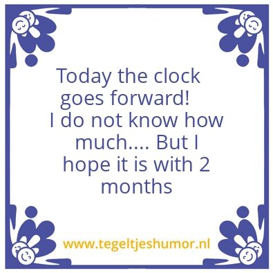 Tegeltje: Clock