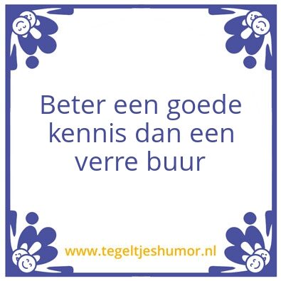 Tegeltje: kennis