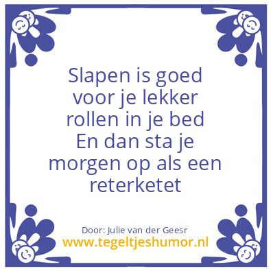 Tegeltje: Julie Van der Geest