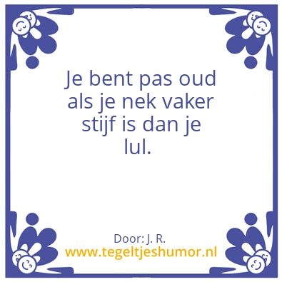 Tegeltje: Nek