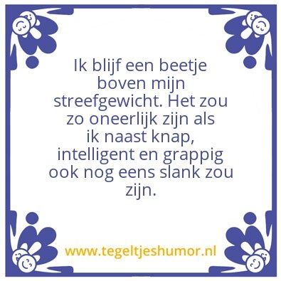 Tegeltje: Slank