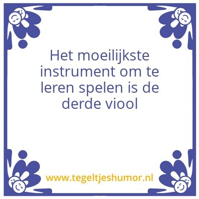 Tegeltje: 3e viool