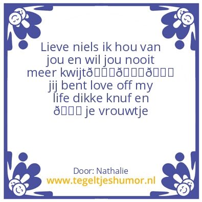Tegeltje: Niels