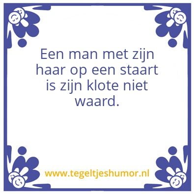 Tegeltje: Haar