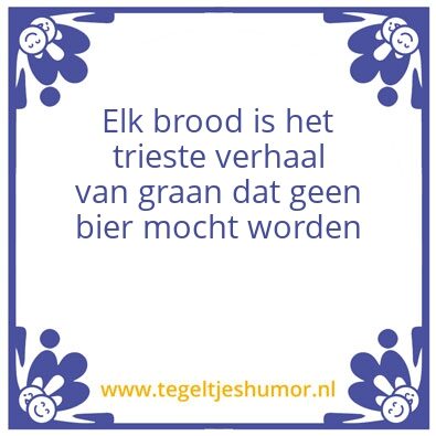 Tegeltje: brood
