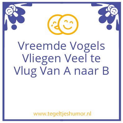 Tegeltje: Vreemde vogels