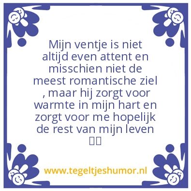 Tegeltje: Mijn ventje