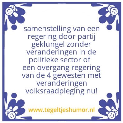Tegeltje: geklungel
