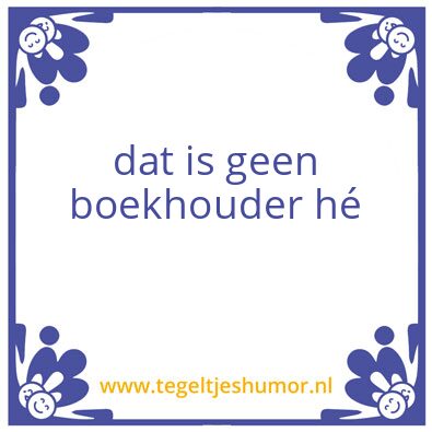 Tegeltje: boekhouder