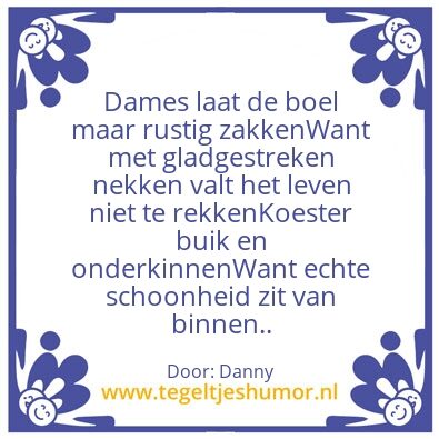 Tegeltje: Tegel